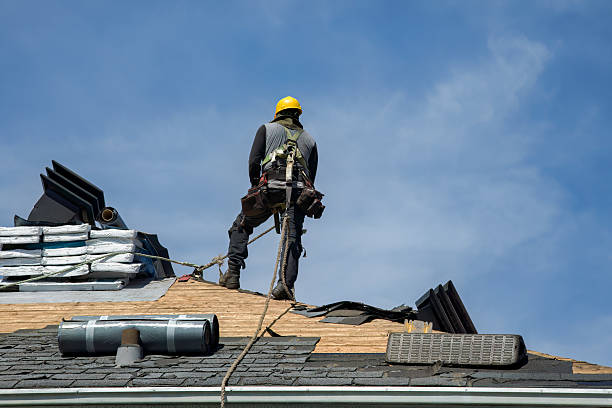 Professional Gutter Installation technician working in Sellersville, PA